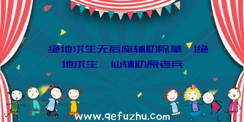 「绝地求生无后座辅助除草」|绝地求生诛仙辅助原老兵